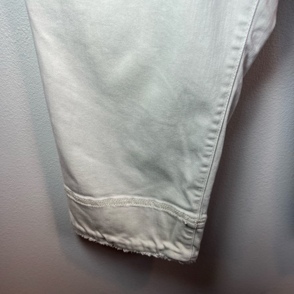 J. Jill Denim Women's Authentic Fit Cropped Jeans Cream Capri Raw Hem Stretch 18 - Picture 7 of 13